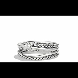 David Yurman cross ring in silver
